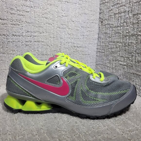Nike Reax Run 7 Women's Size 9 US Gray Neon Green Running Shoes 525755-001 - Picture 6 of 10
